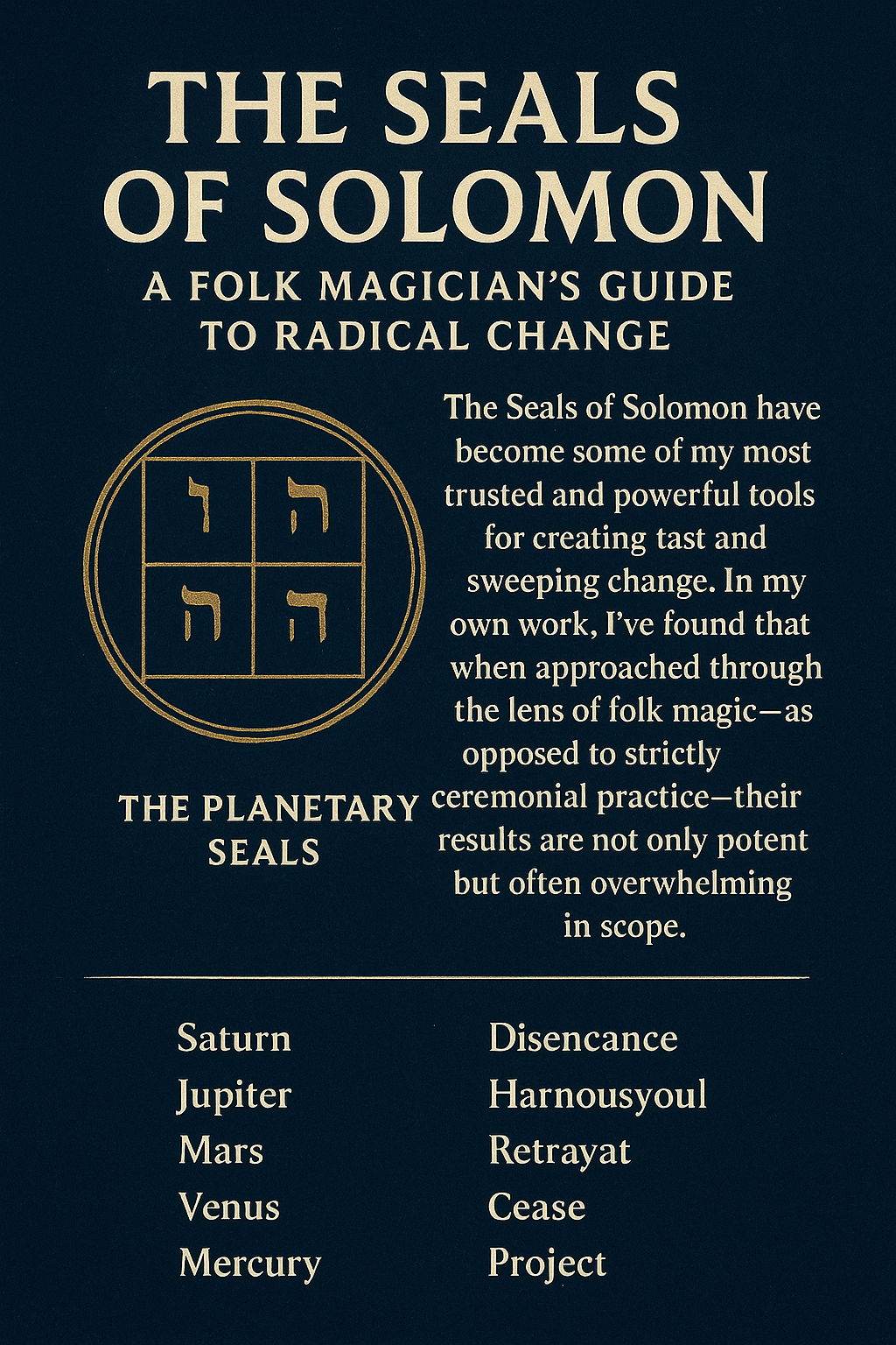 The Seals of Solomon: A Folk Magician’s Guide to Radical Change